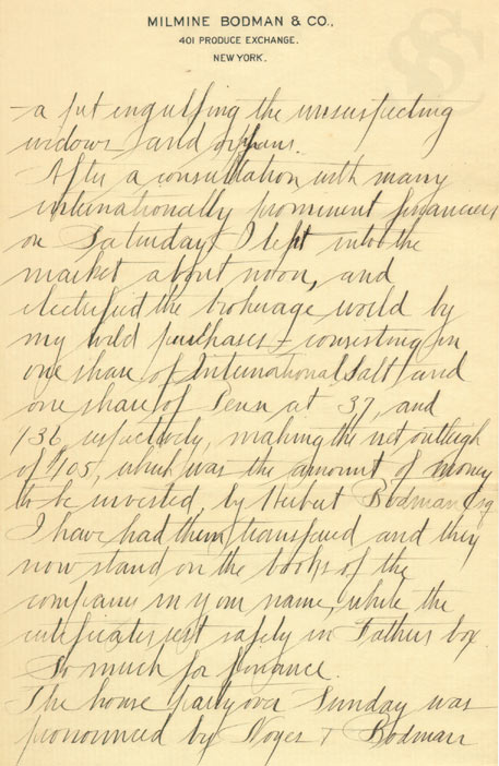George Bodman to his brother, Herbert, circa 1907