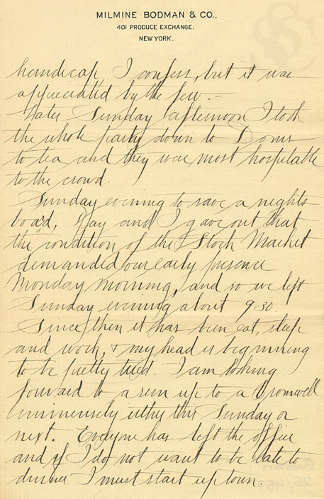 George Bodman to his brother, Herbert, circa 1907