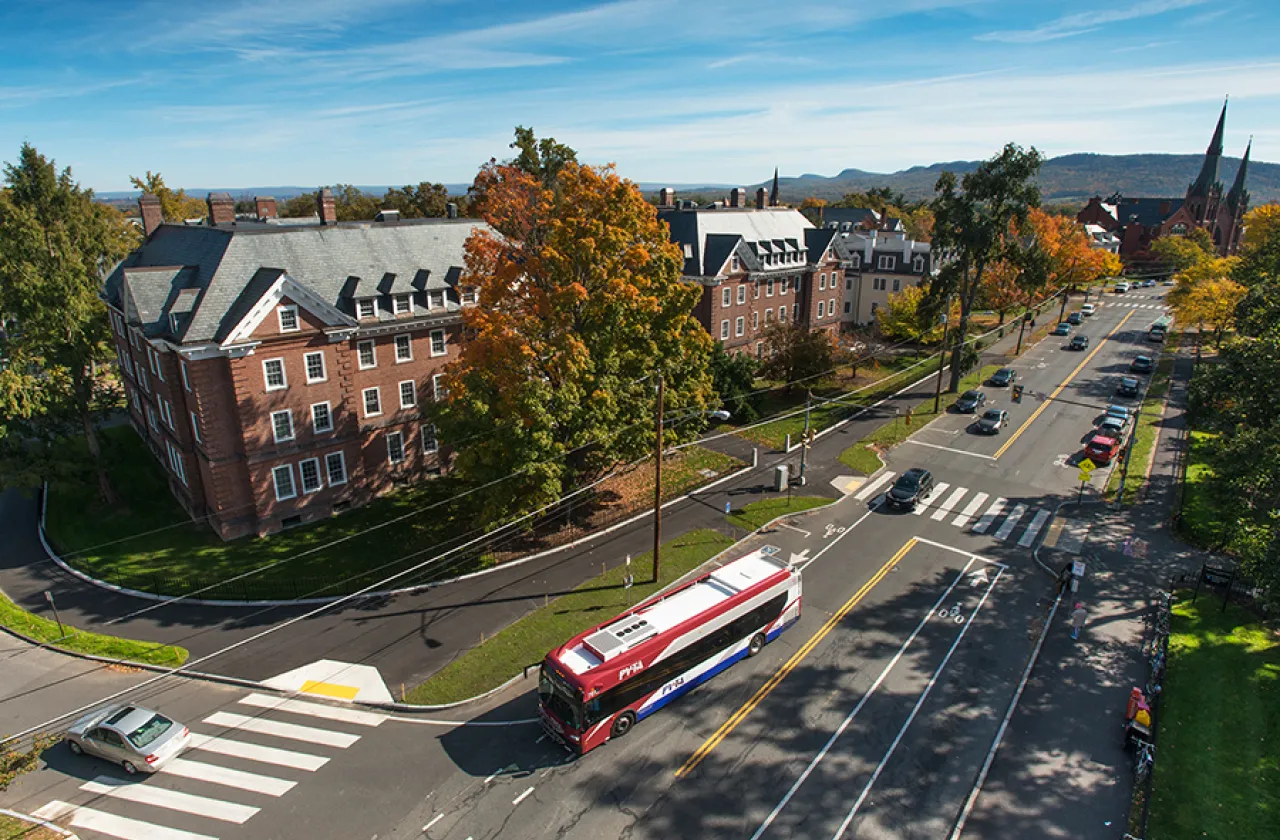 View of the street in front of Northrop and Gillett, 2012. Photo by Jim Gipe.