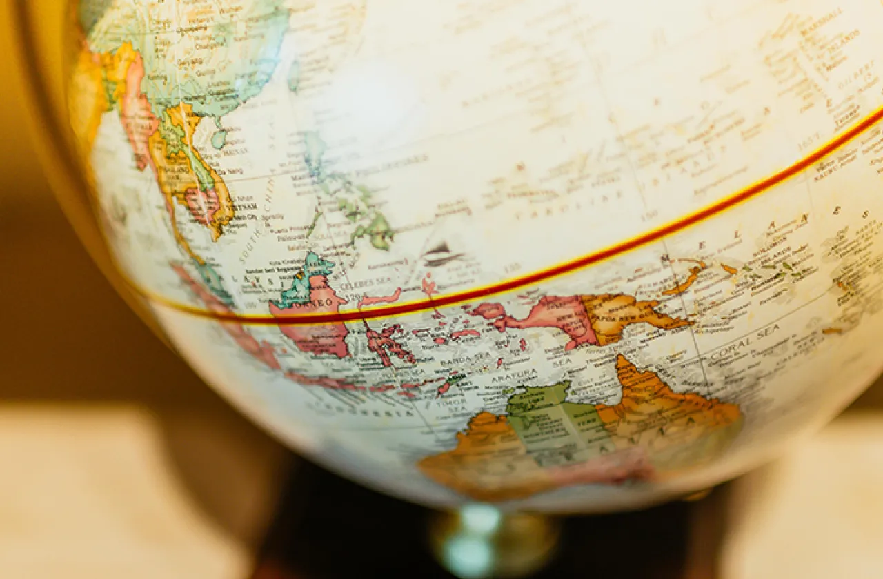 Photo of a globe