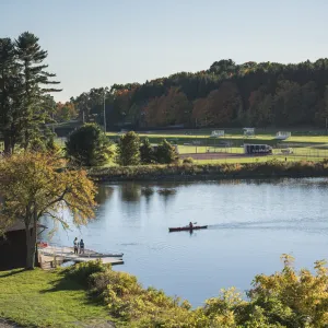 A kayaker on Paradise Pond.