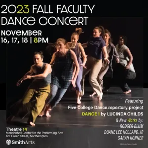 Poster for the Fall 2023 Faculty Dance Concert.