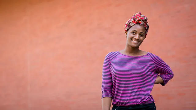 Hilda Nalwanga on campus