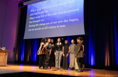 Blackappella sings on stage during Cromwell Day