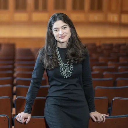 Leigh Fagin in an auditorium.