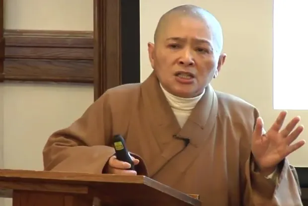 The Ven. Dr. Yifa speaking at Smith College