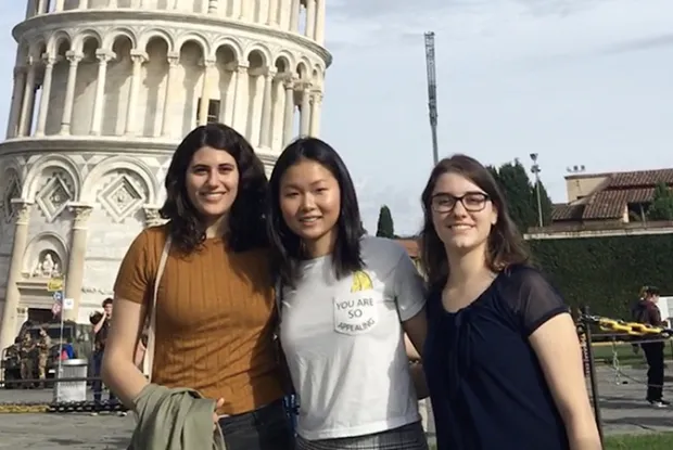 Neuroscience students visiting Pisa in Italy